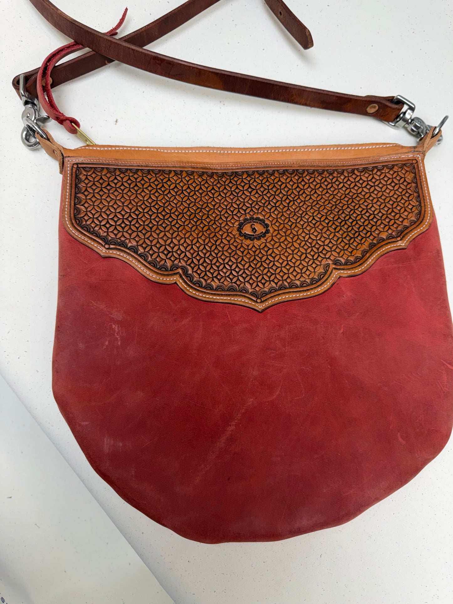 Tooled Purse -Red