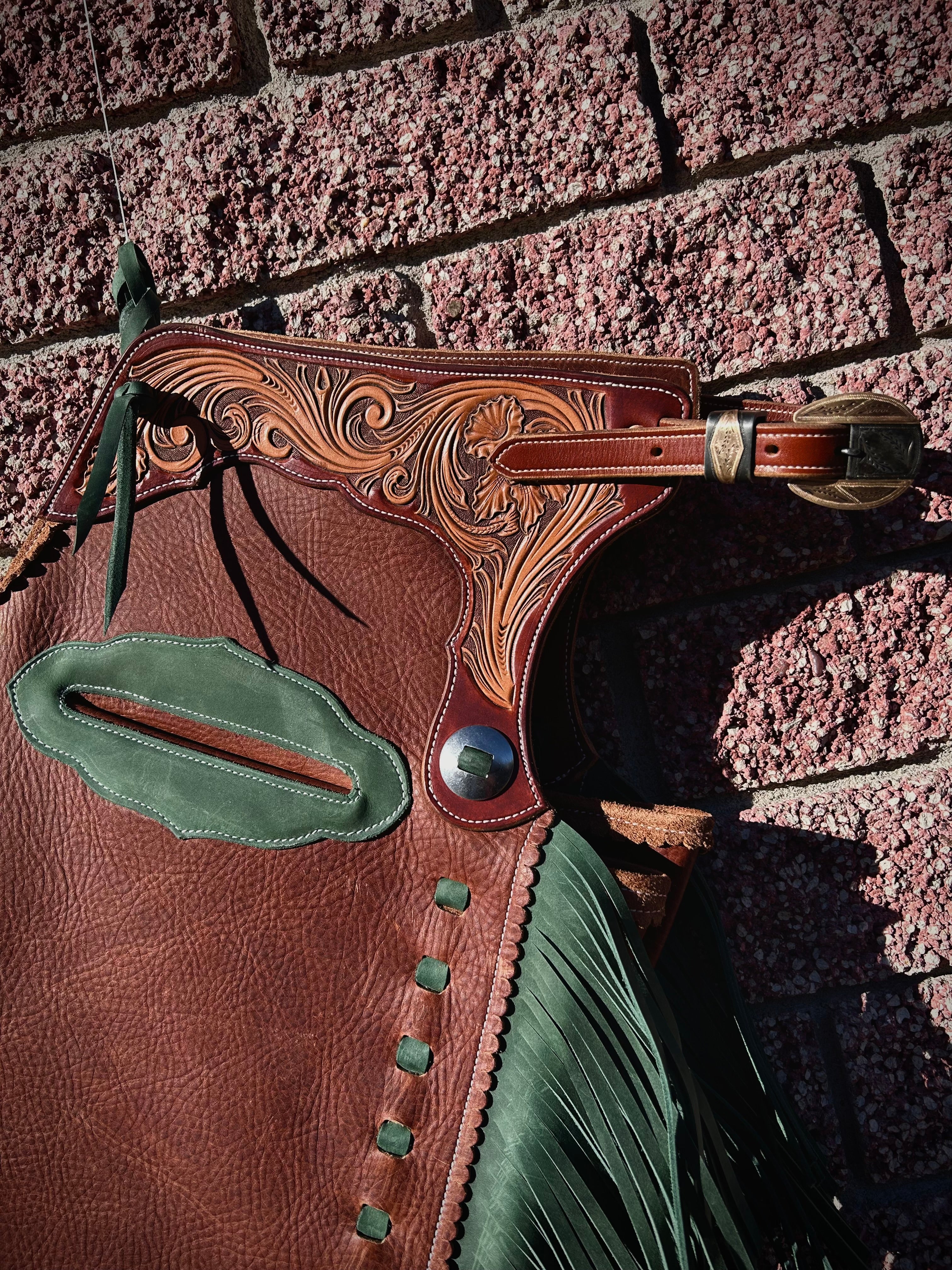 Custom Shotgun/Bell Chaps – Buckaroo Tack House