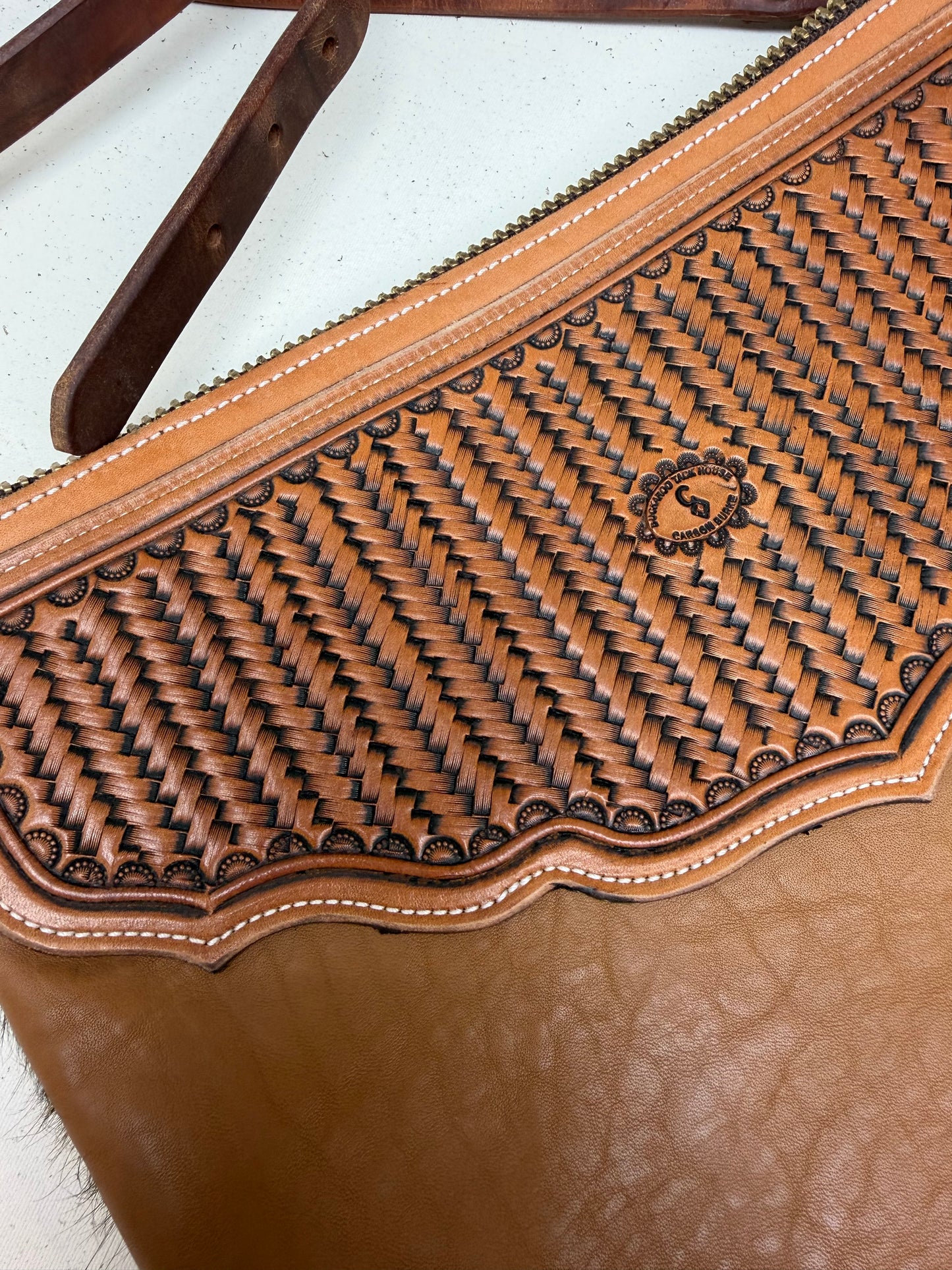Tooled Purse - Brindle