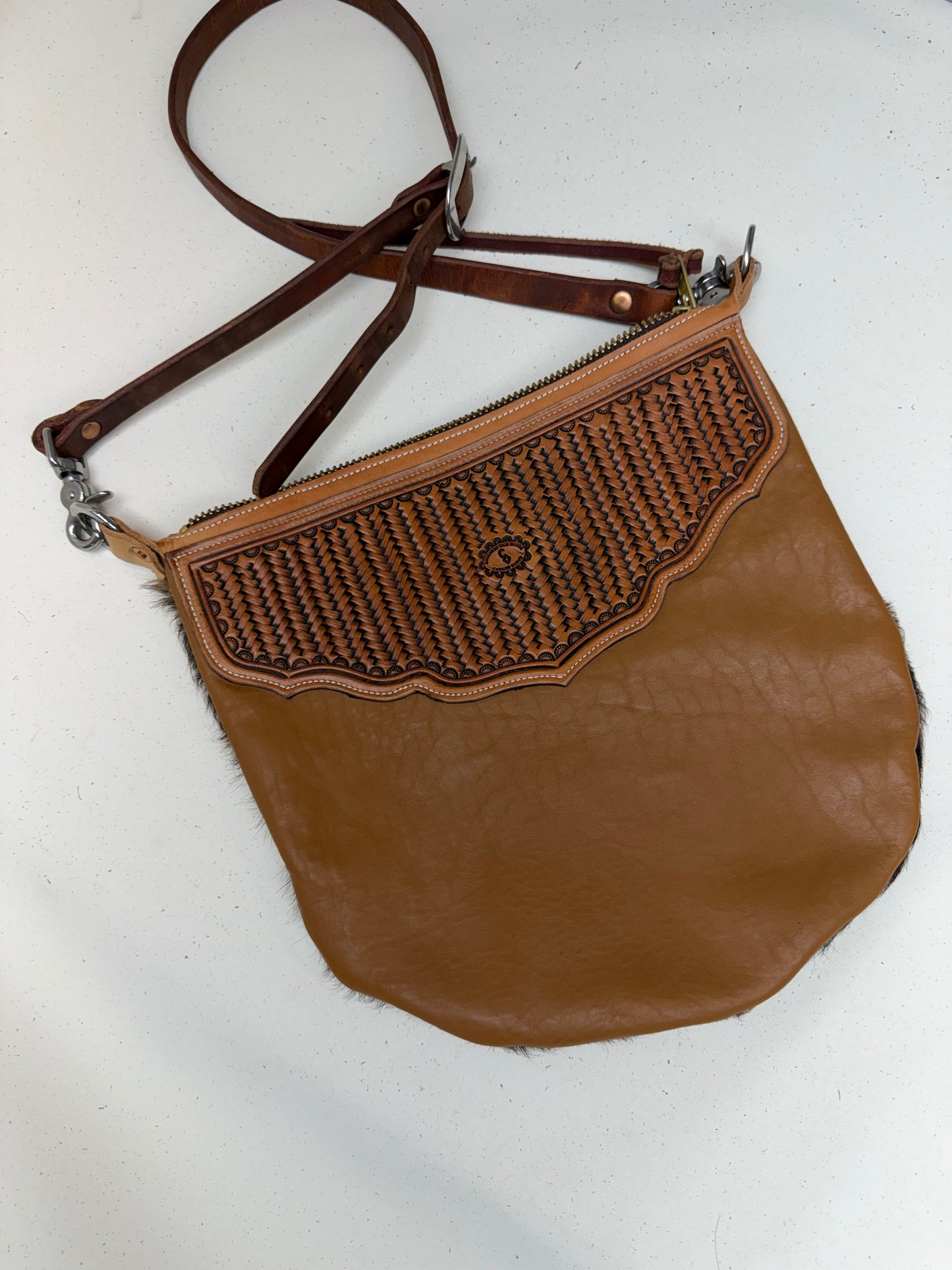 Tooled Purse - Brindle