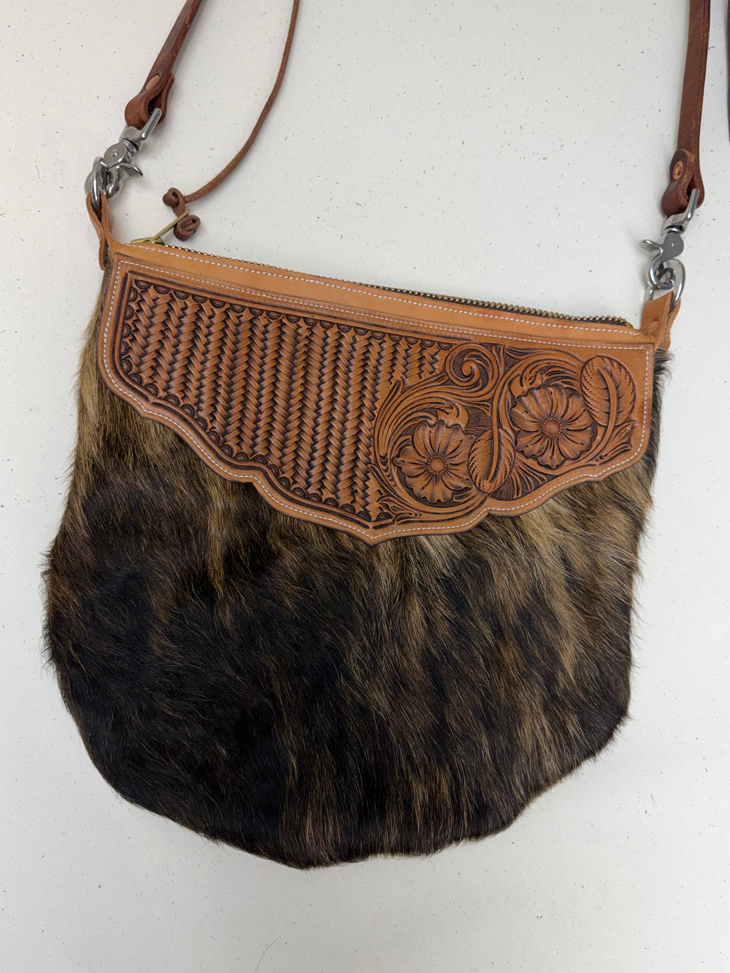 Tooled Purse - Brindle